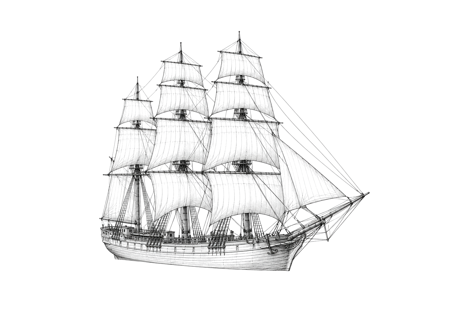 Engraved line drawing of the William Lee