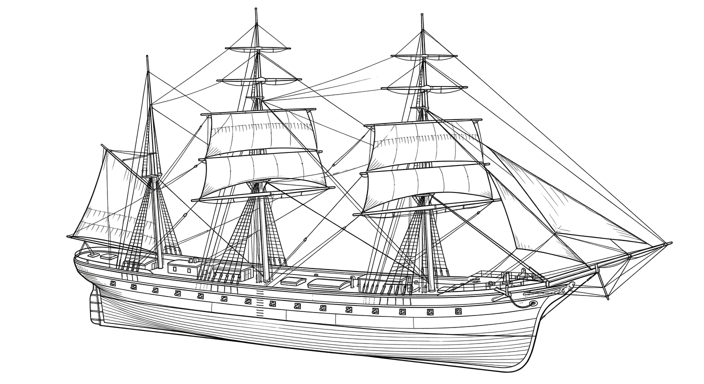 Engraved line drawing of the Lofthus