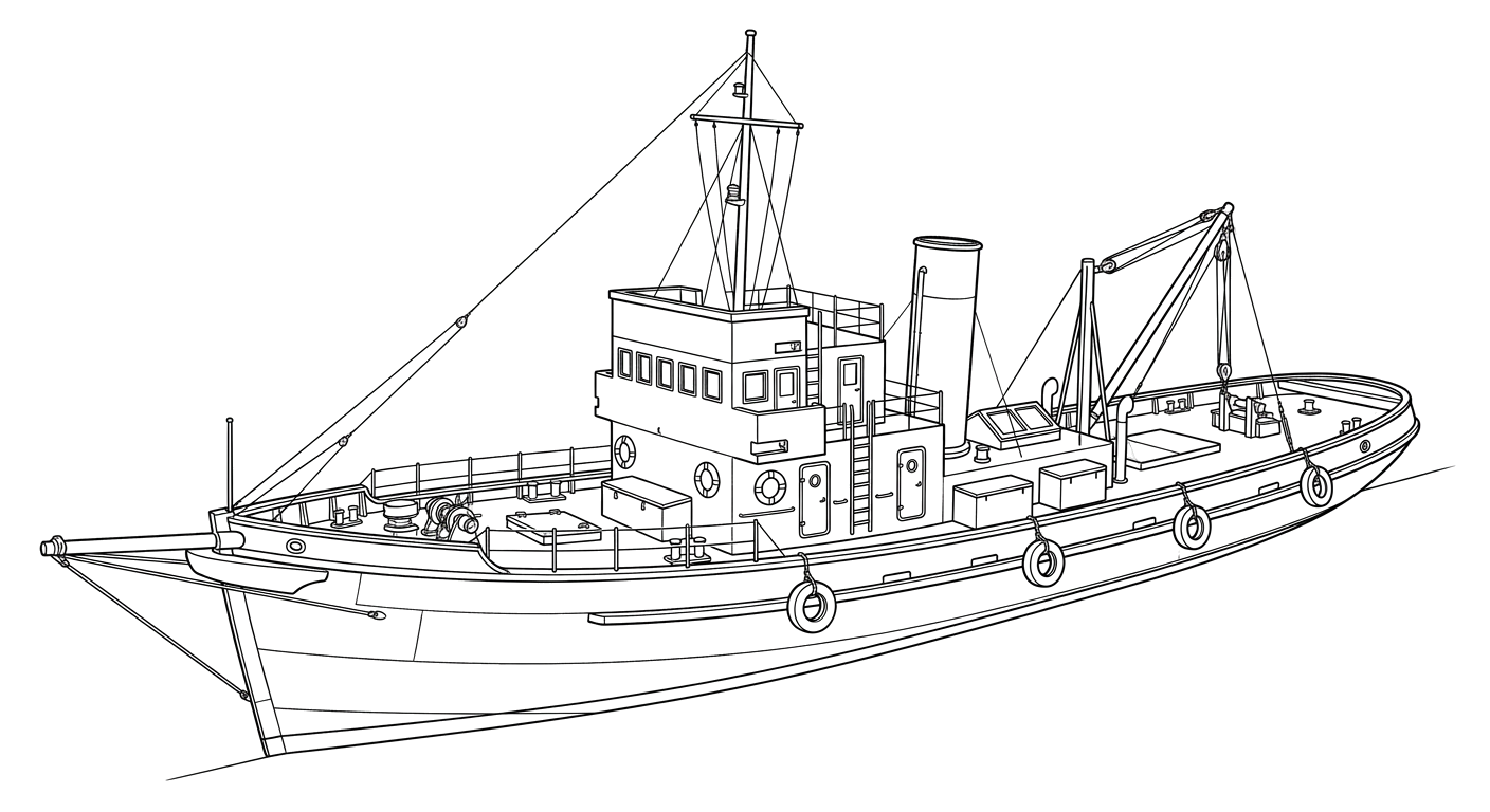 Engraved line drawing of the YDT-15