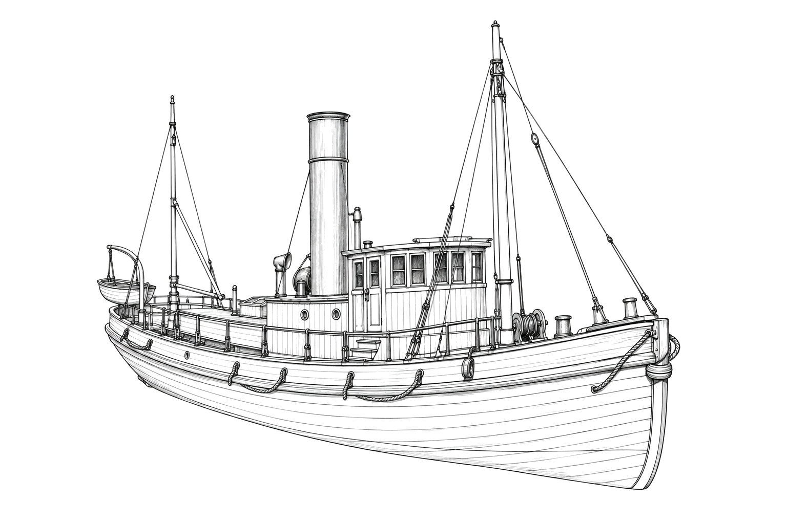 Engraved line drawing of the City of Alpena