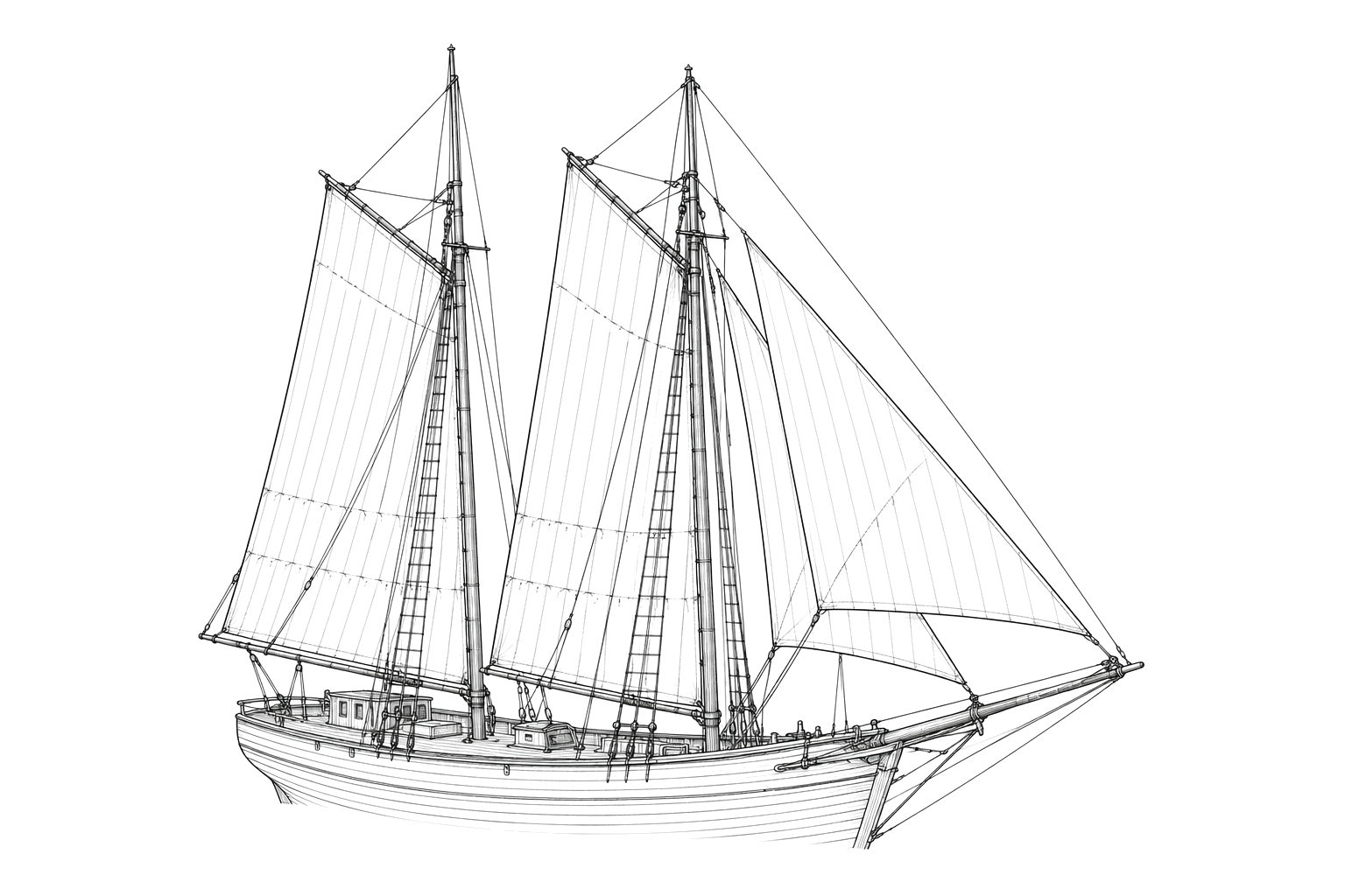 Engraved line drawing of the Hanover
