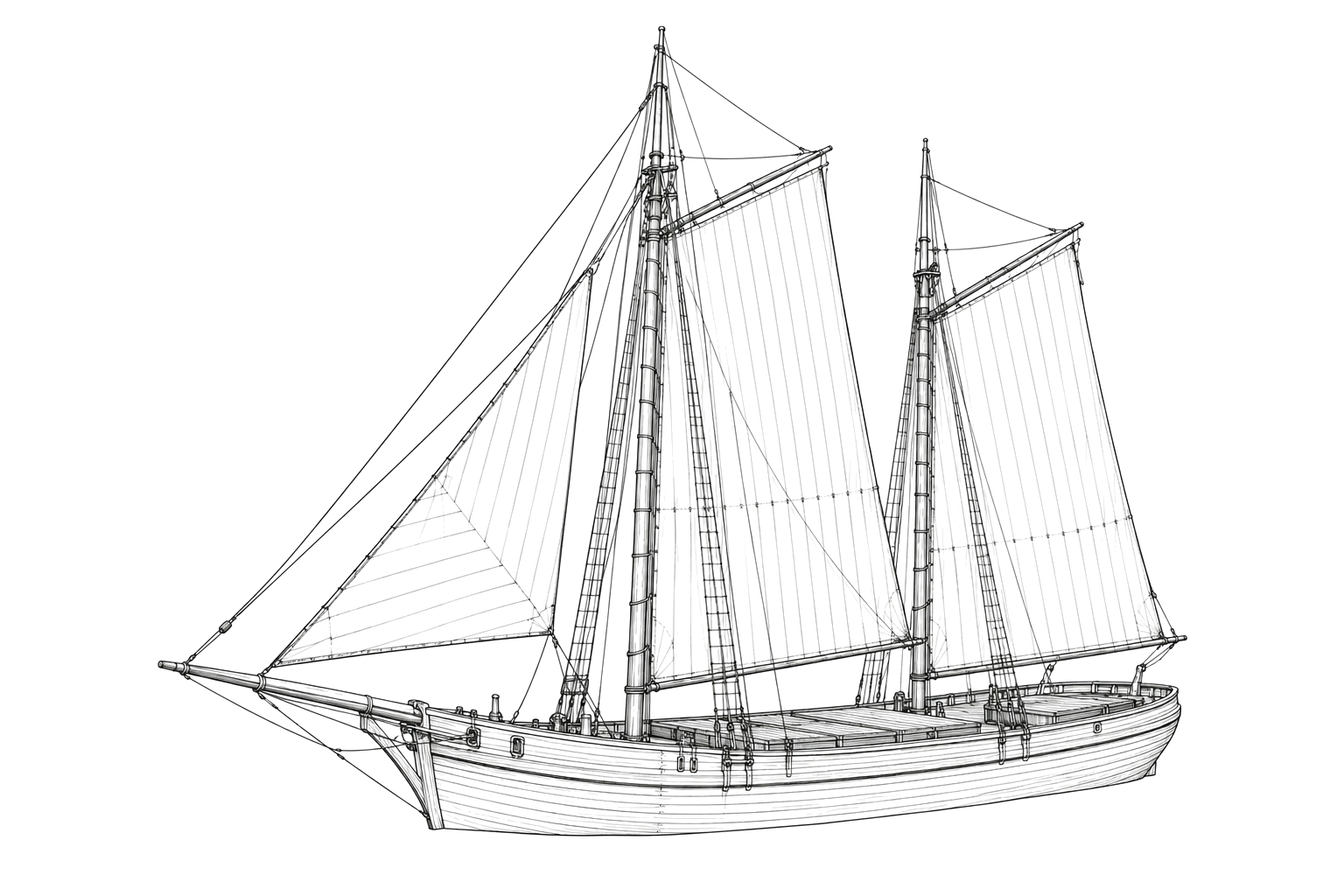 Engraved line drawing of the Emma Leighton