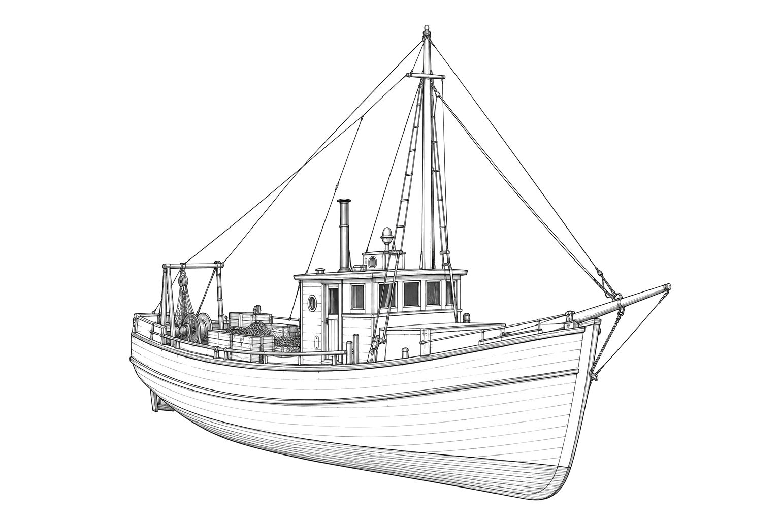 Engraved line drawing of the Idle Hour