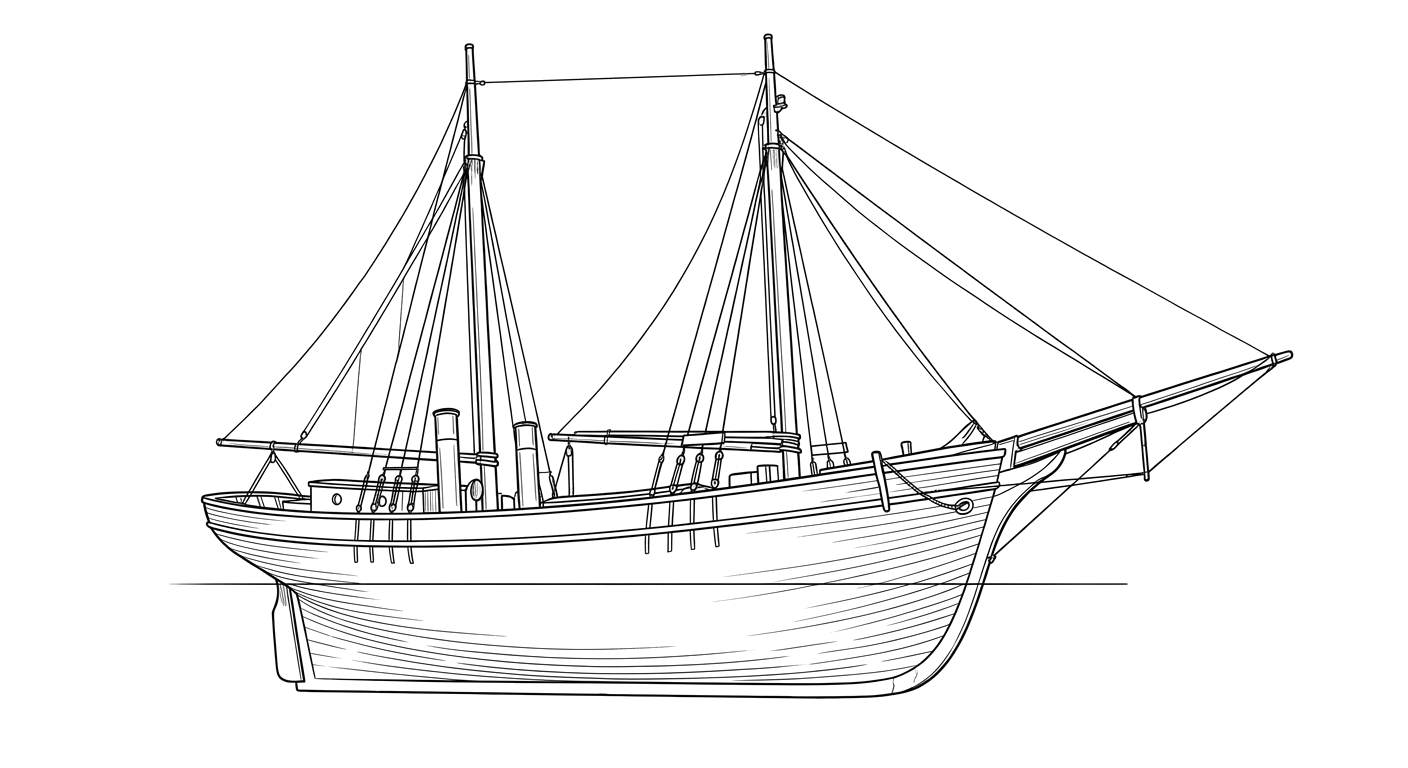 Engraved line drawing of the Midnight