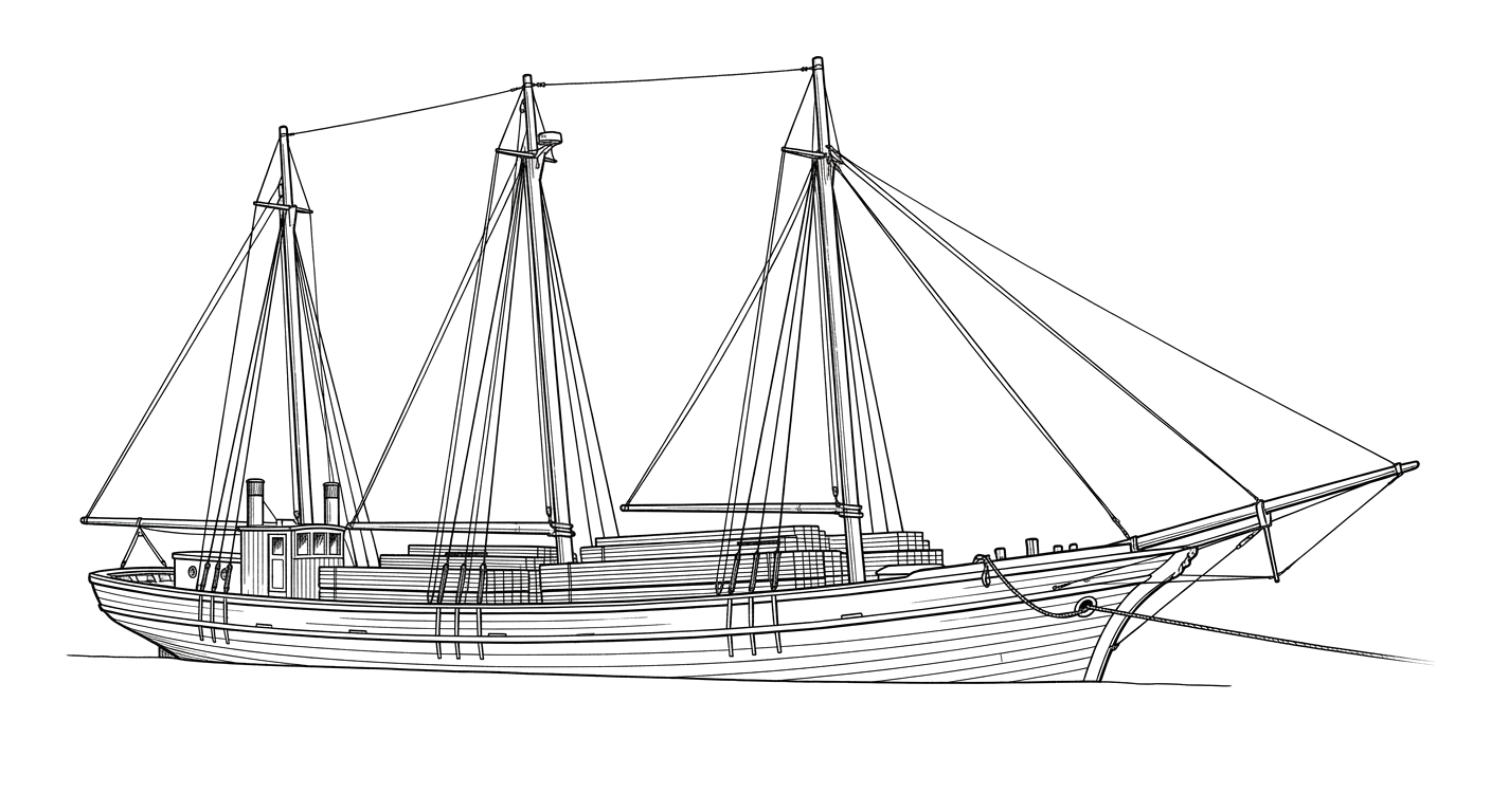 Engraved line drawing of the Checotah