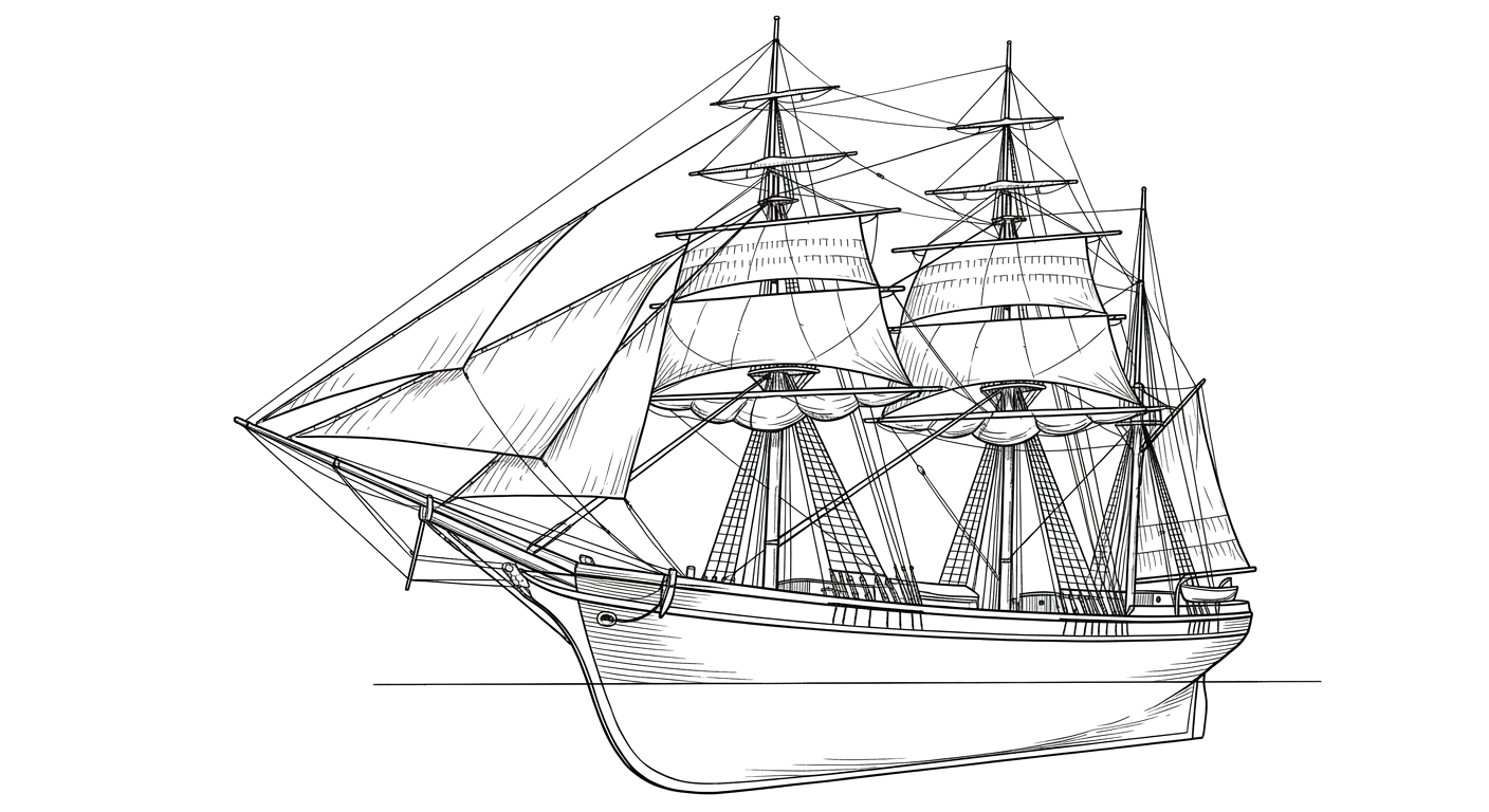 Engraved line drawing of the Chauncy Jerome Jr