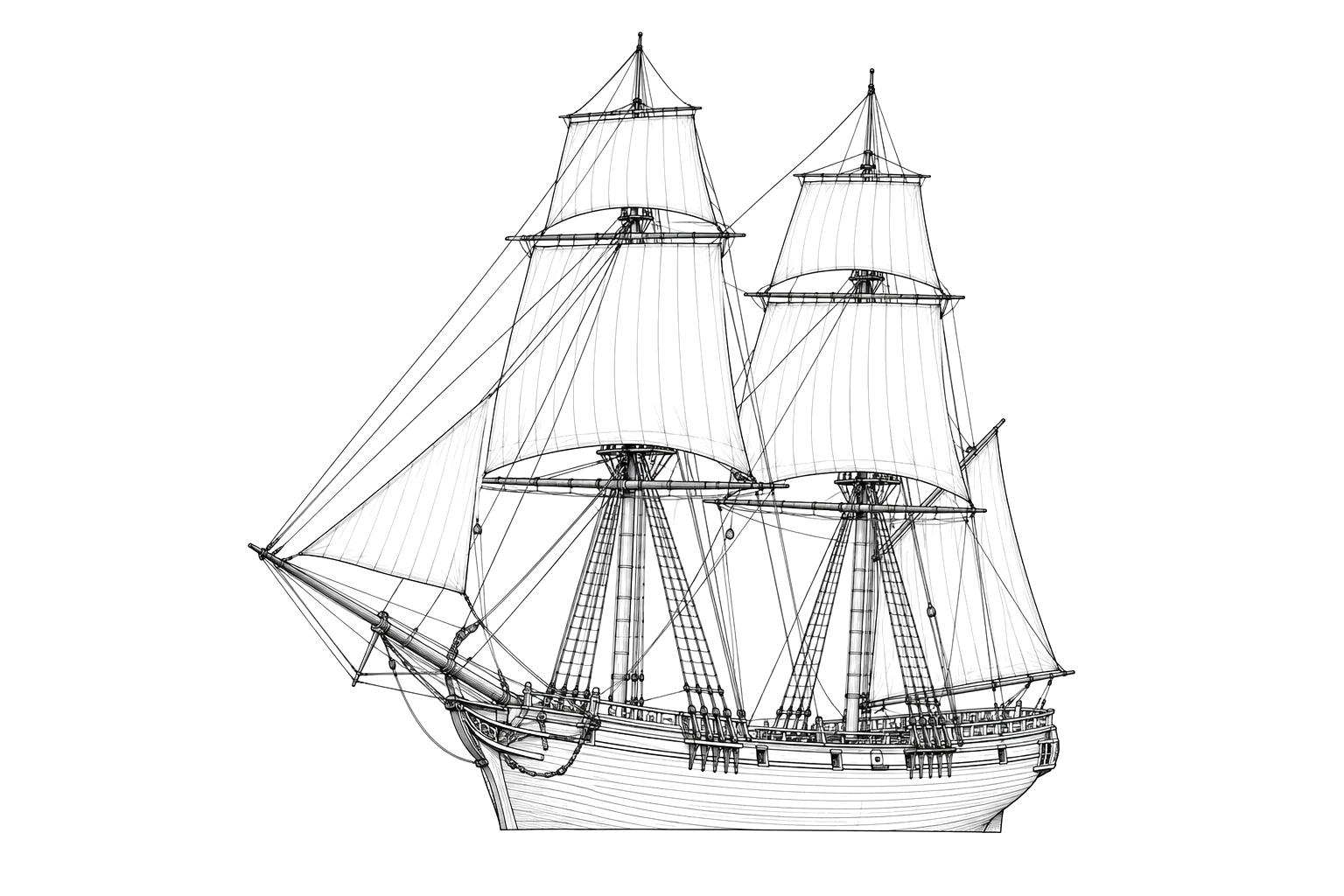 Engraved line drawing of the Eagle