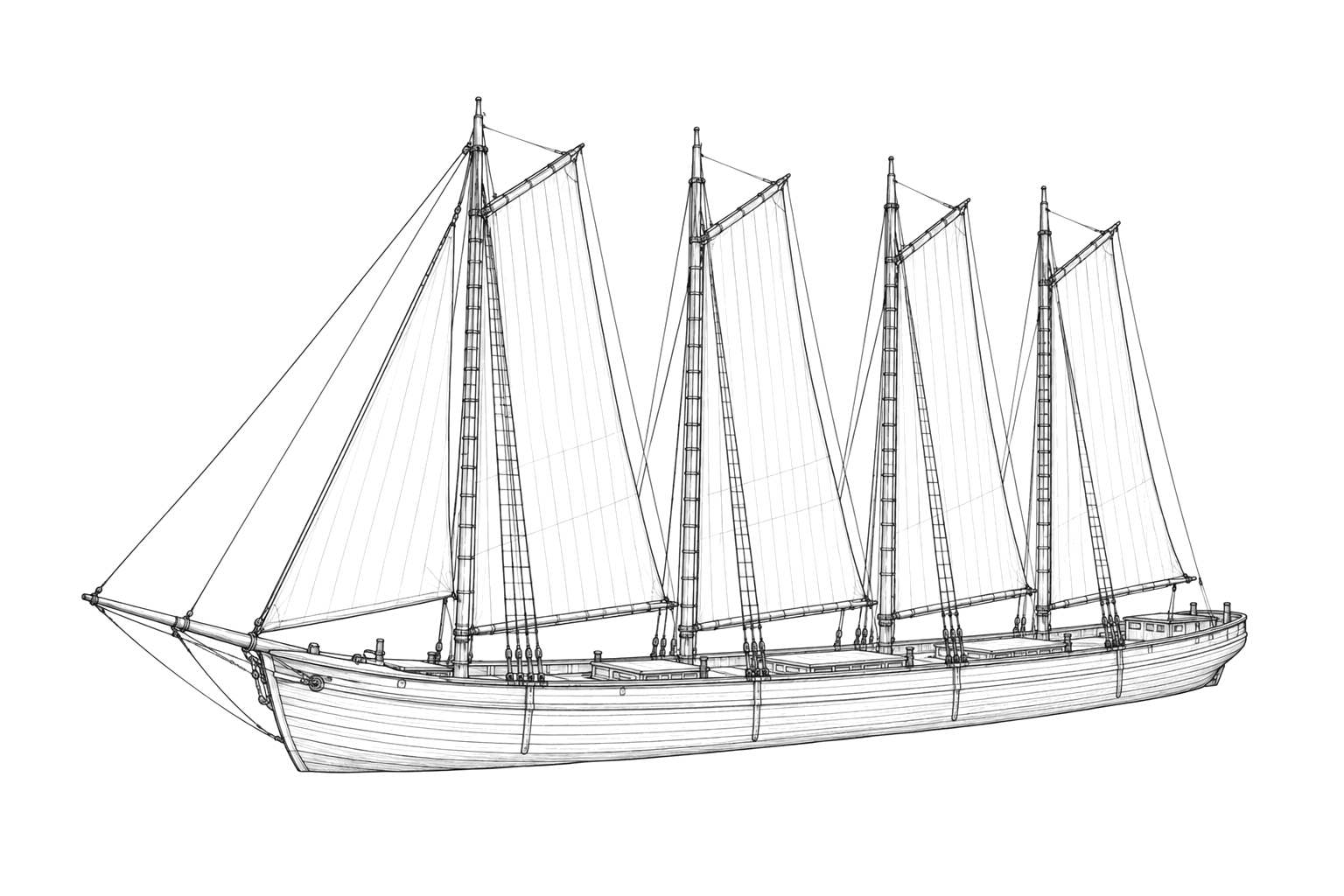 Engraved line drawing of the Thomas A. Scott