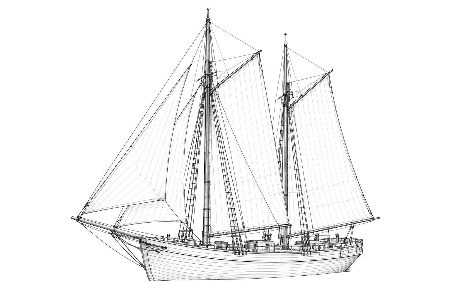 Engraved line drawing of the M. Stalker