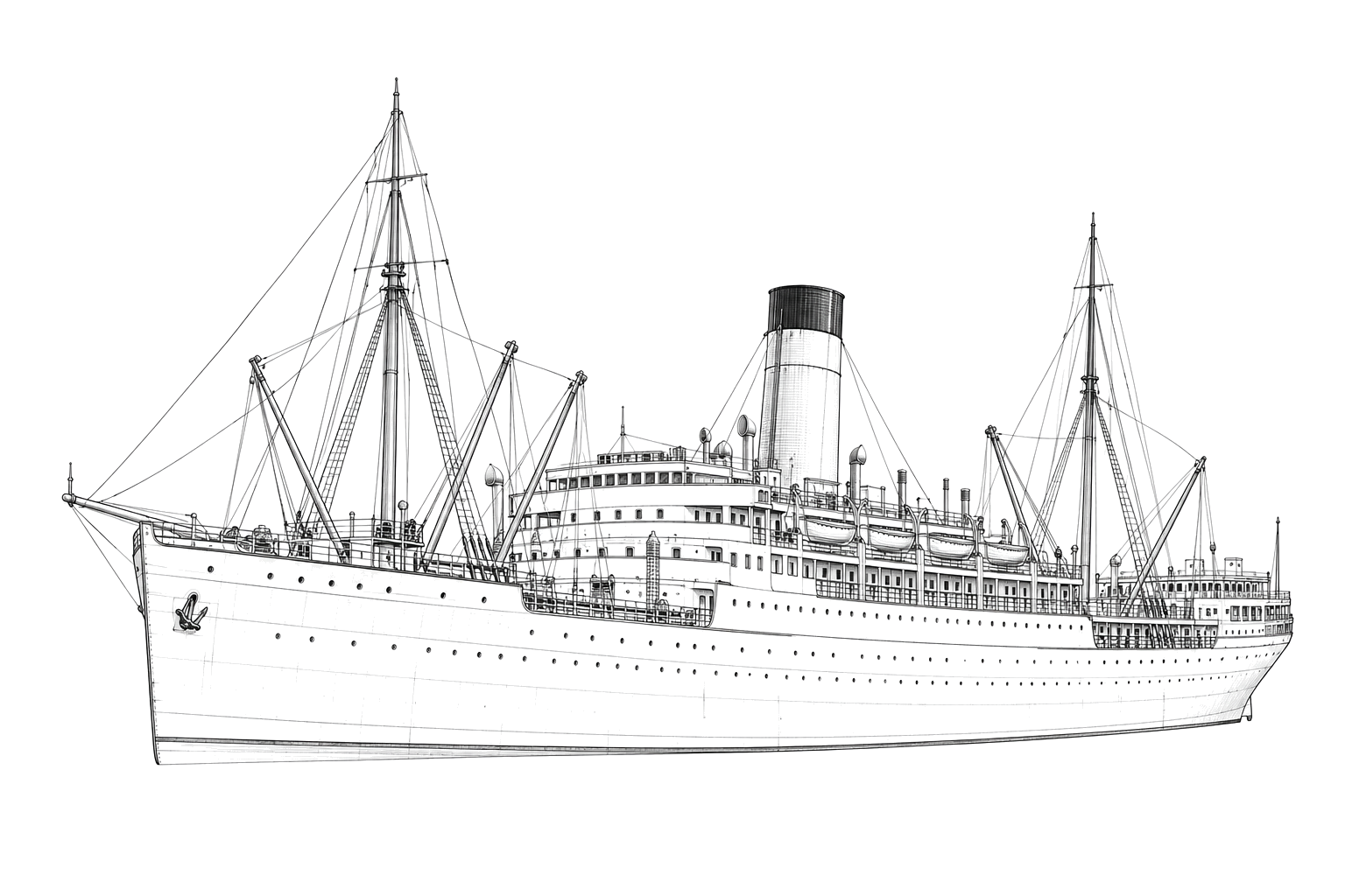 Engraved line drawing of the Ulysses