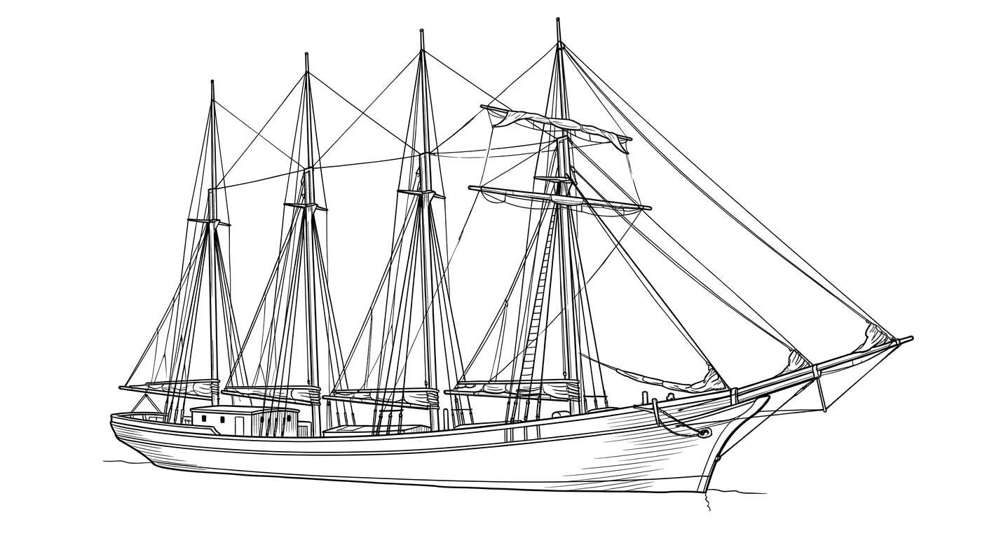 Engraved line drawing of the Frank A. Palmer