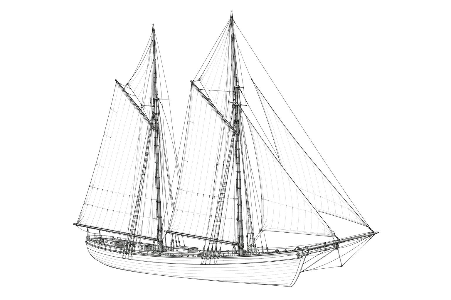 Engraved line drawing of the Vivian
