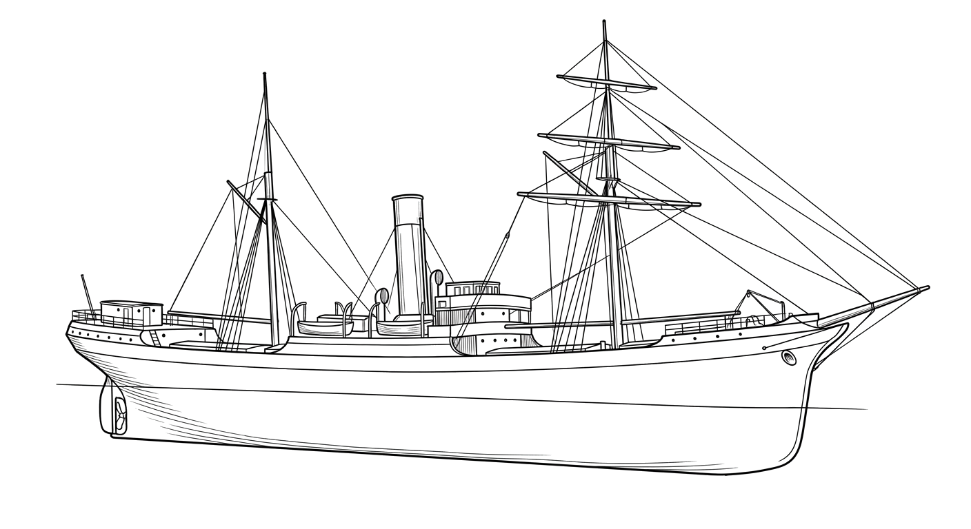 Engraved line drawing of the Blenheim