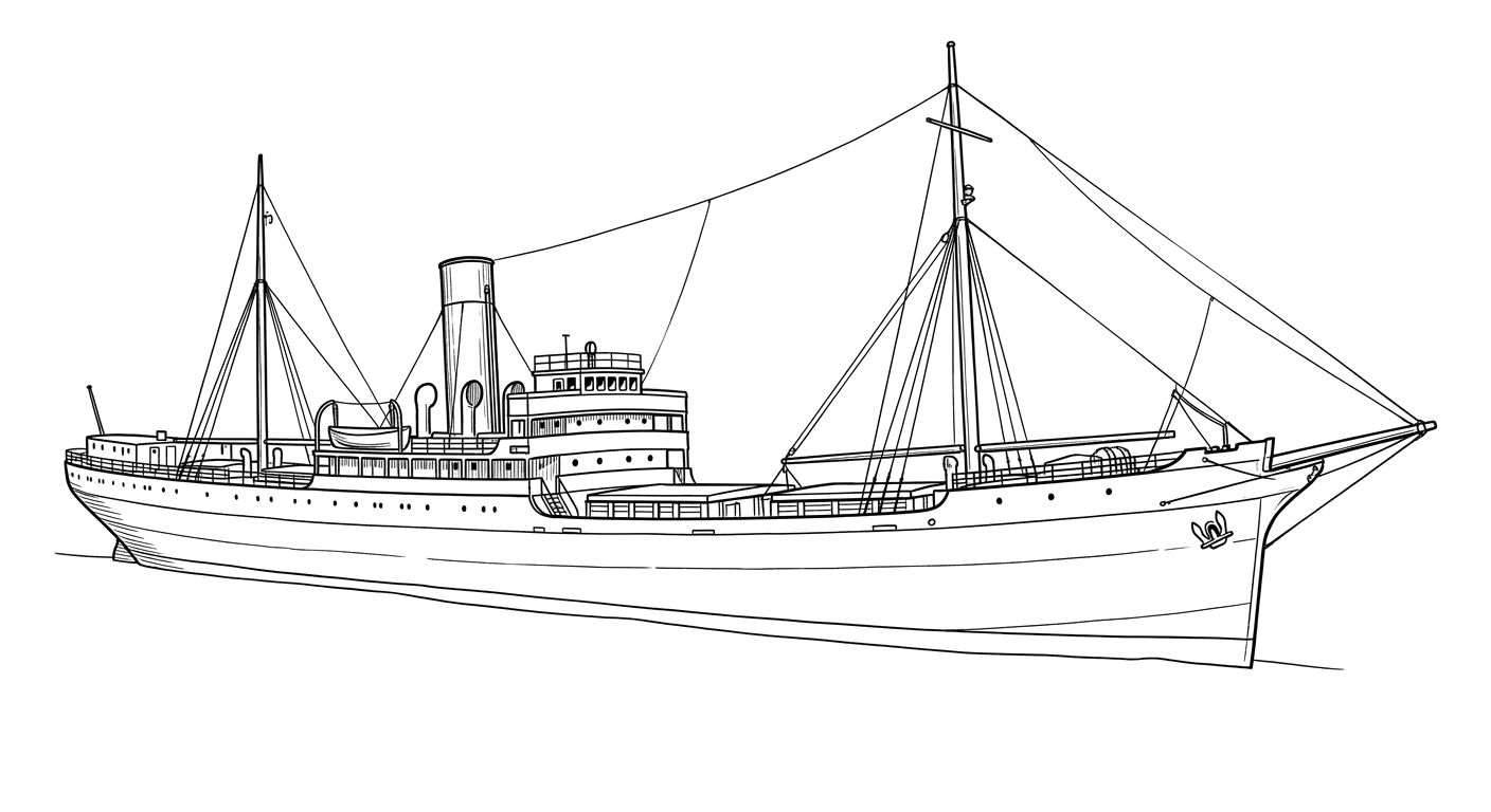 Engraved line drawing of the North Wind
