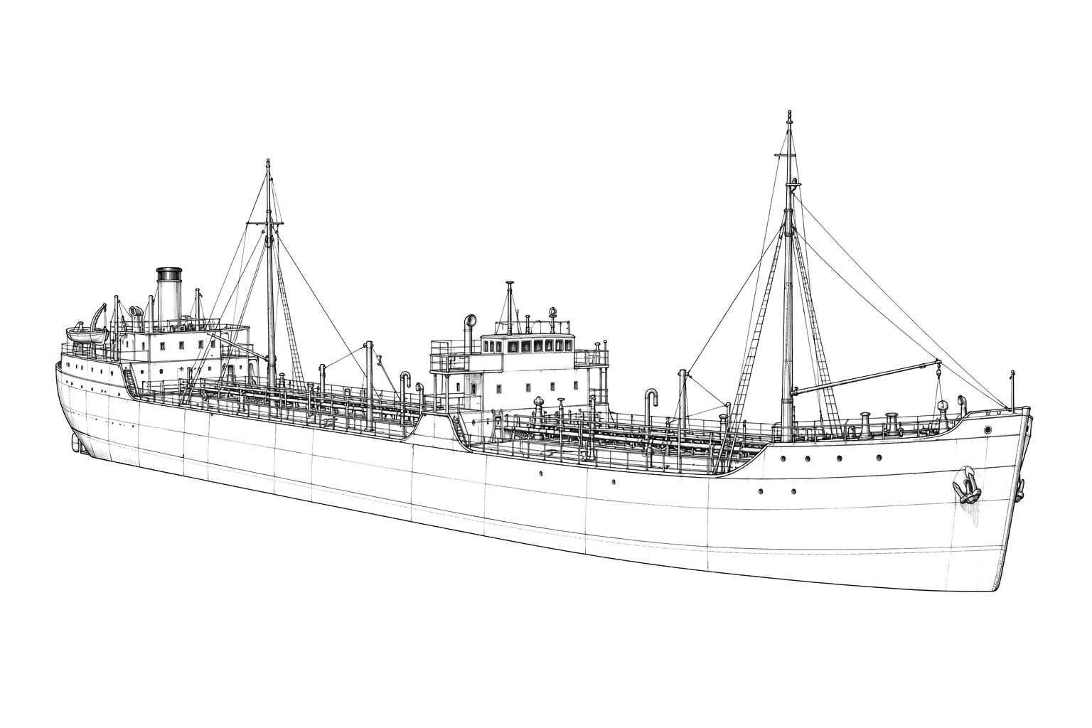 Engraved line drawing of the Hamlet