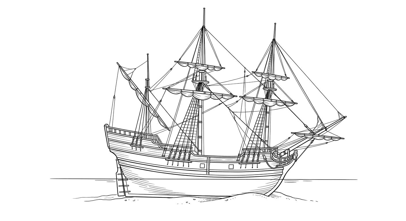 Engraved line drawing of the San José y Las Animas