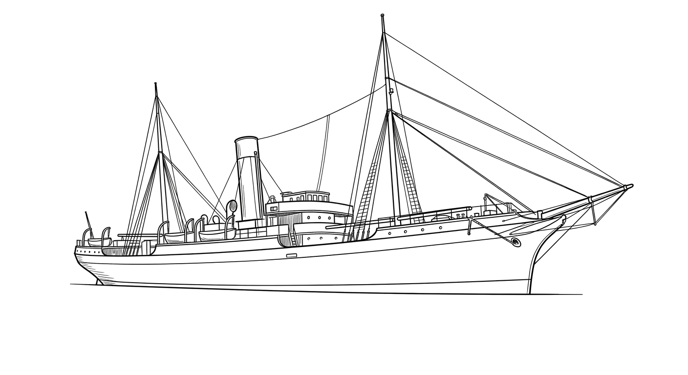 Engraved line drawing of the Roraima