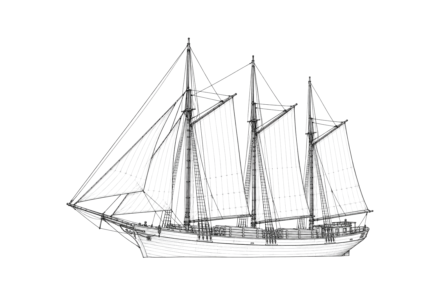 Engraved line drawing of the Wilson & Hunting