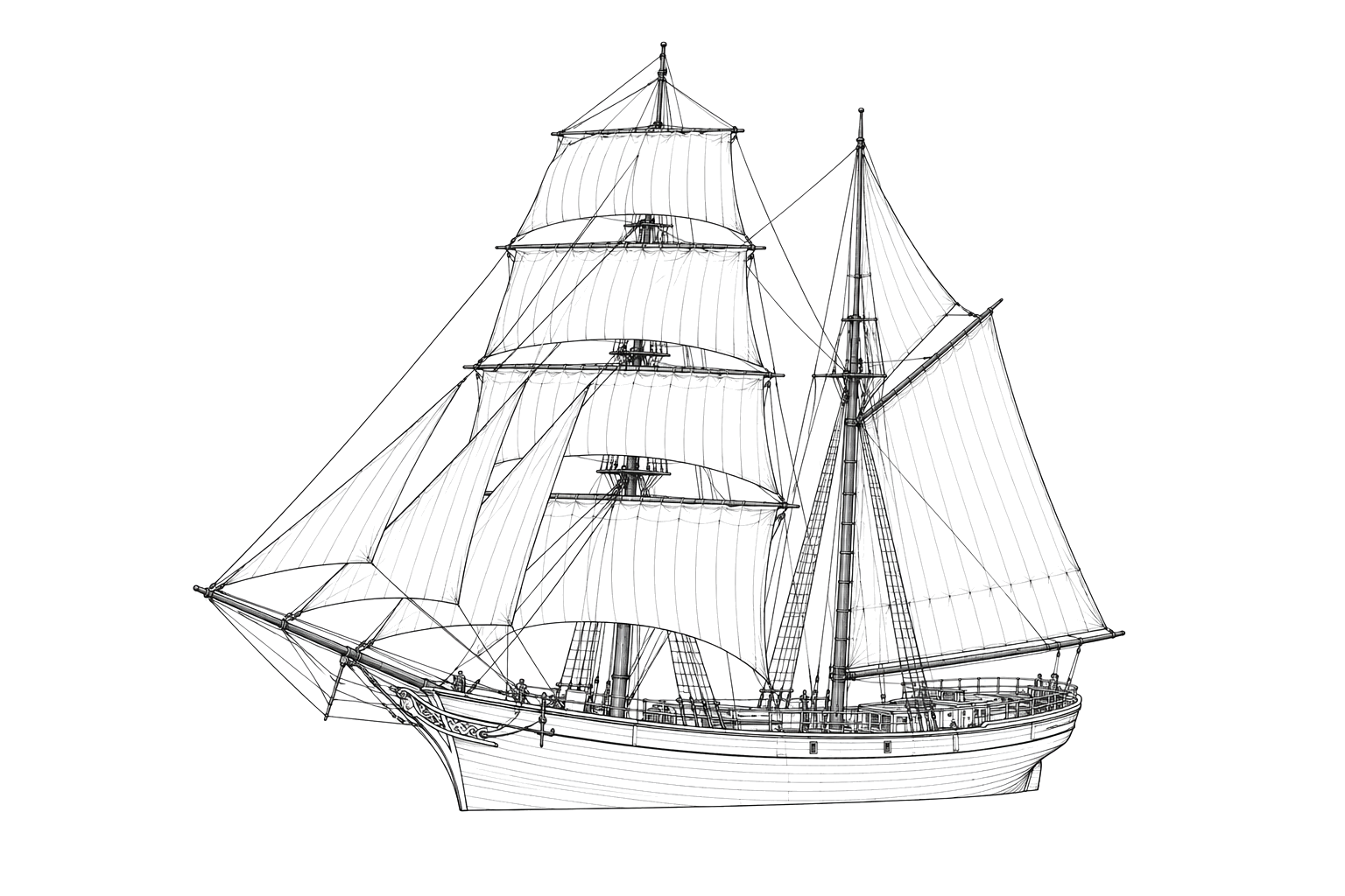 Engraved line drawing of the Henry Norwell