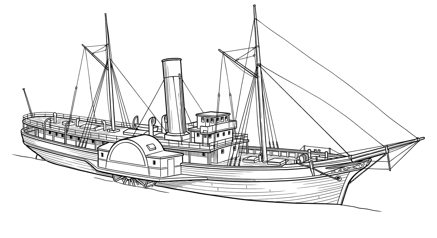 Engraved line drawing of the Independence