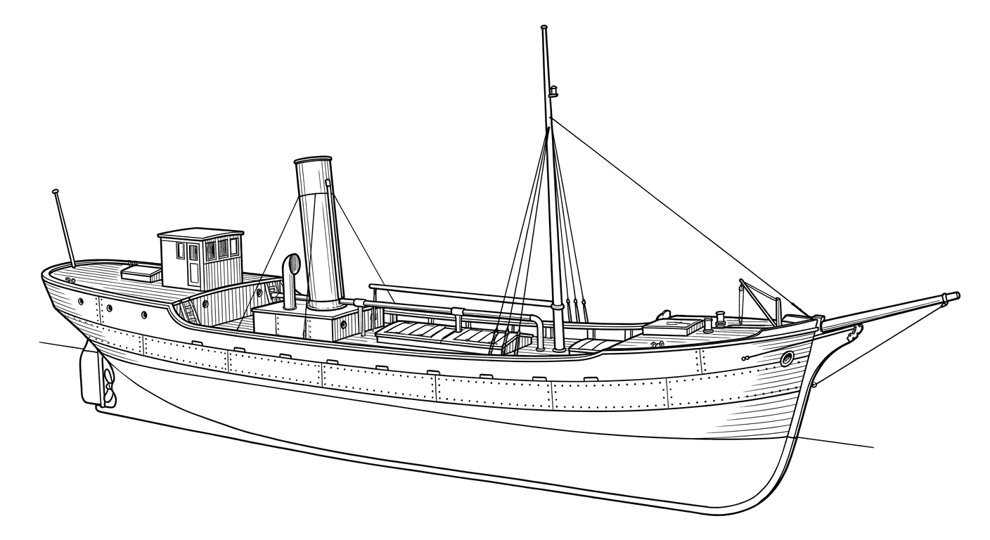 Engraved line drawing of the Poling Brothers No. 2