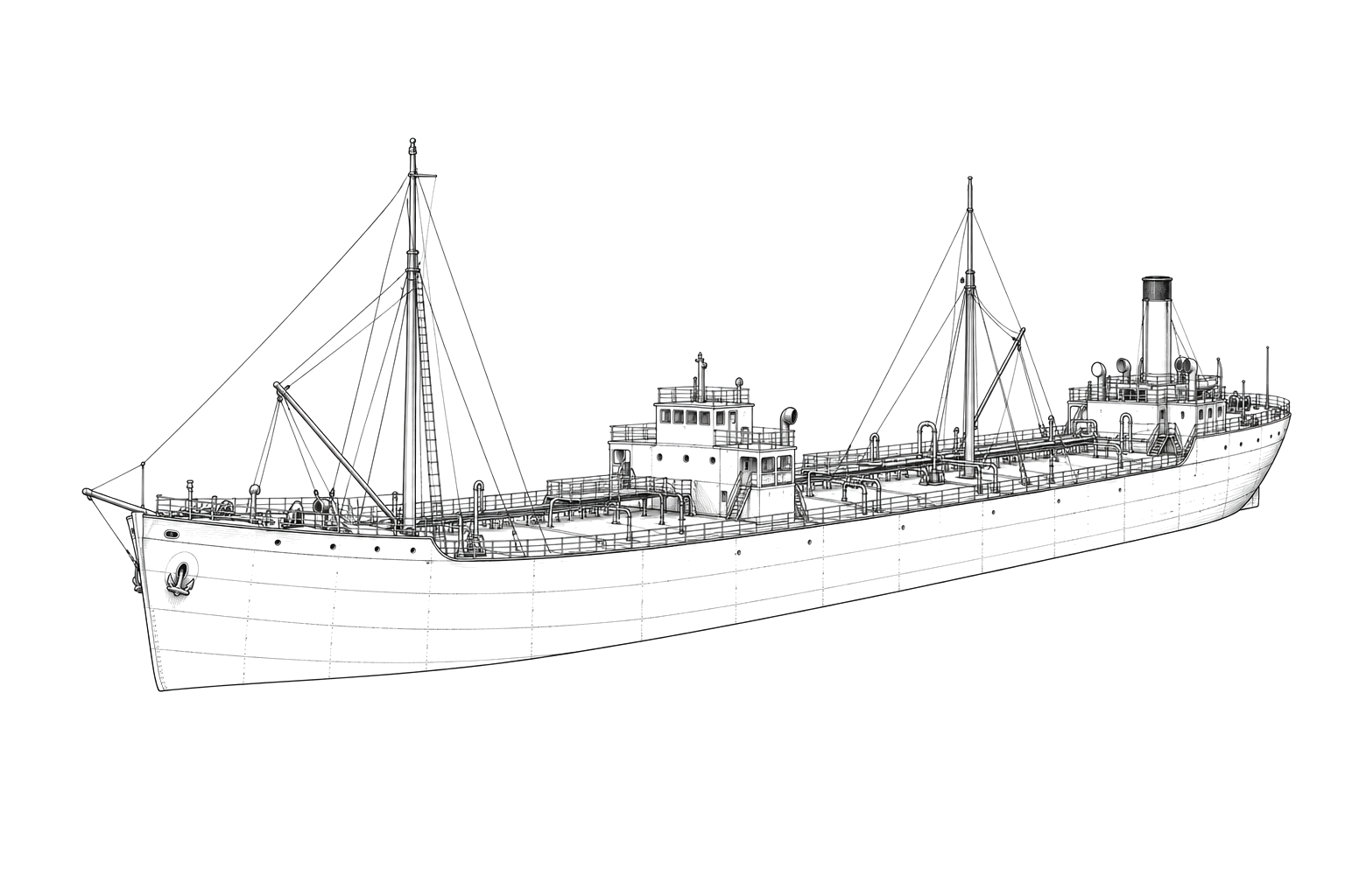 Engraved line drawing of the Gulfstate