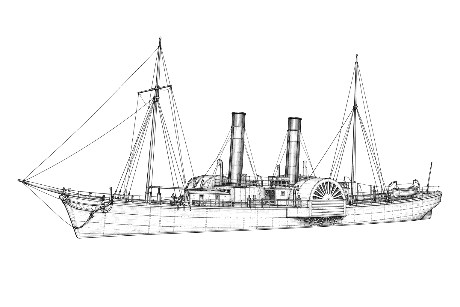 Engraved line drawing of the Arabian