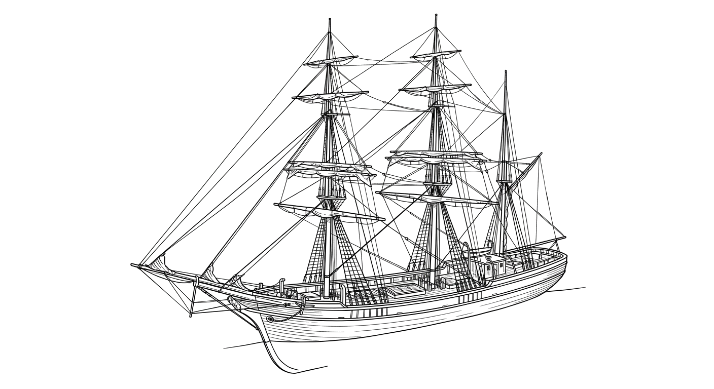 Engraved line drawing of the Kitty