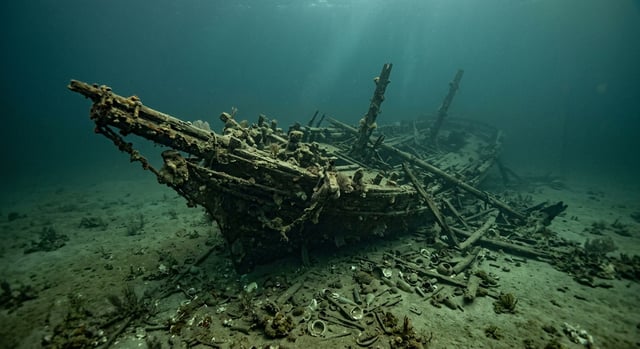 Artistic impression of the Mardi Gras Shipwreck