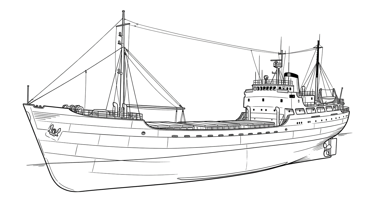 Engraved line drawing of the St George