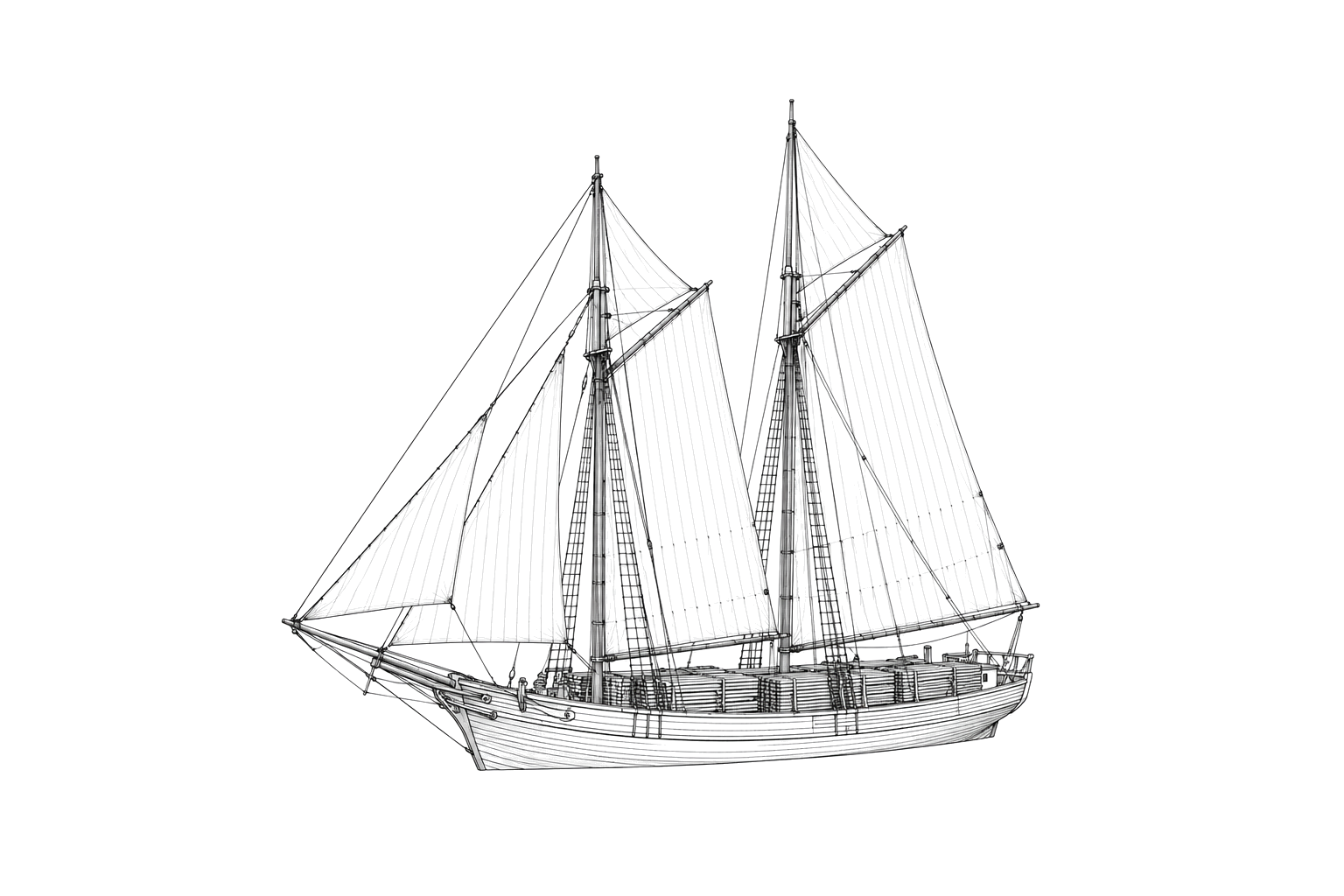 Engraved line drawing of the M. Courtwright