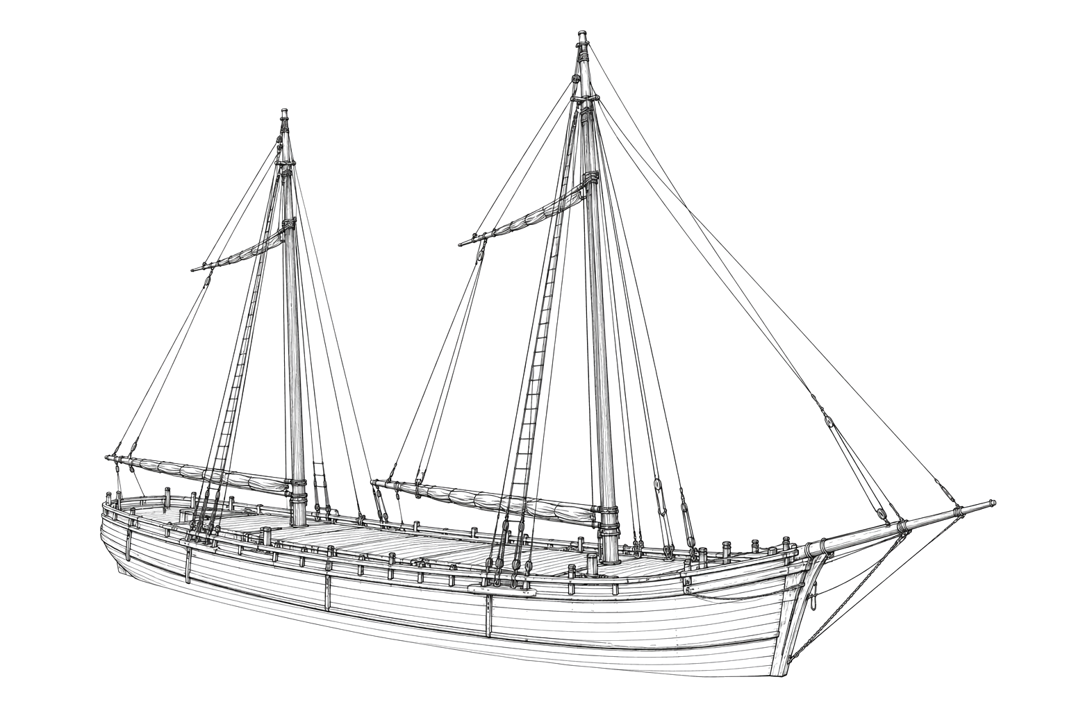 Engraved line drawing of the Amboy