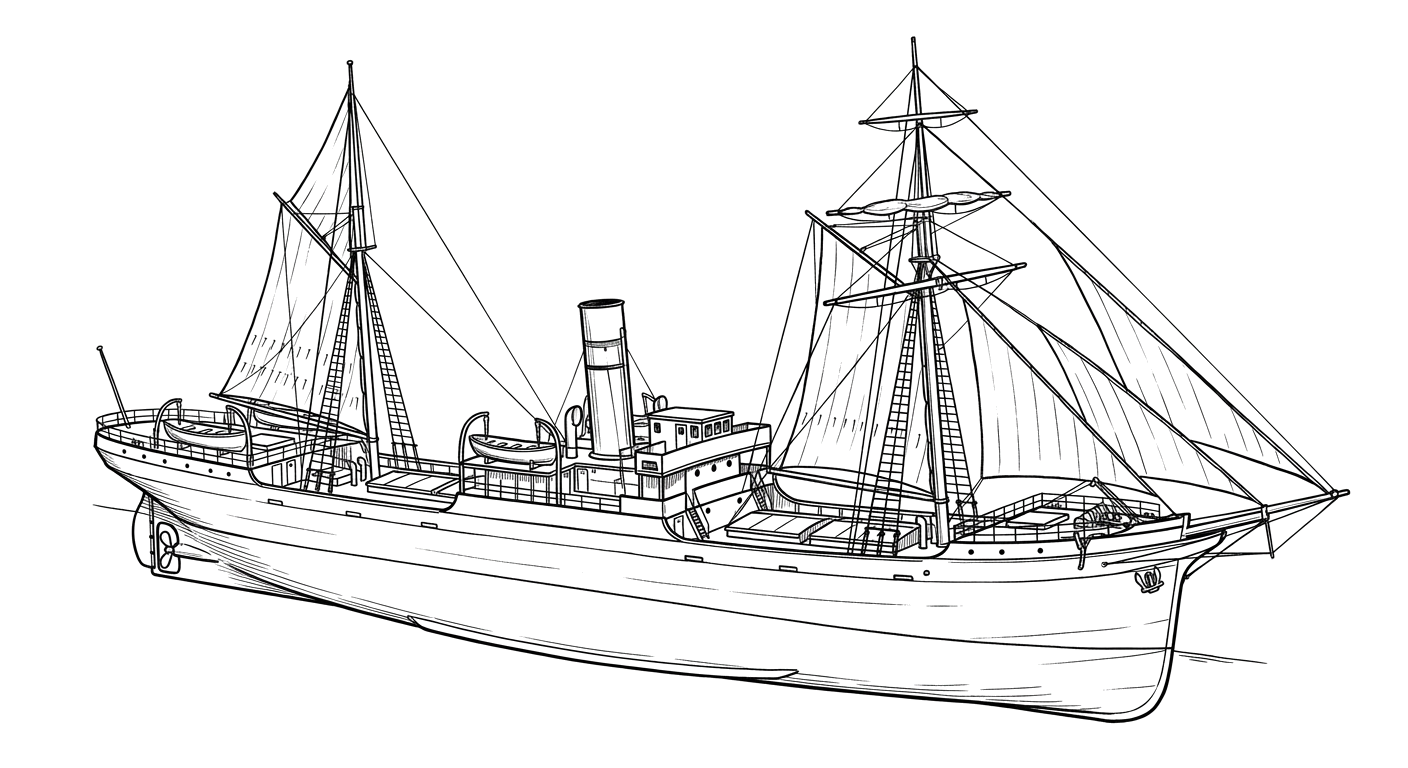 Engraved line drawing of the San Luciano