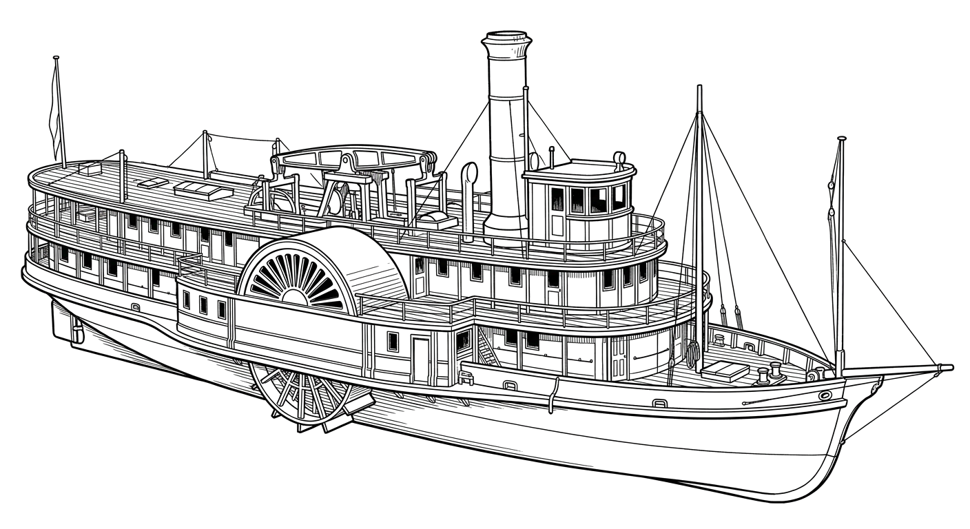Engraved line drawing of the Yosemite