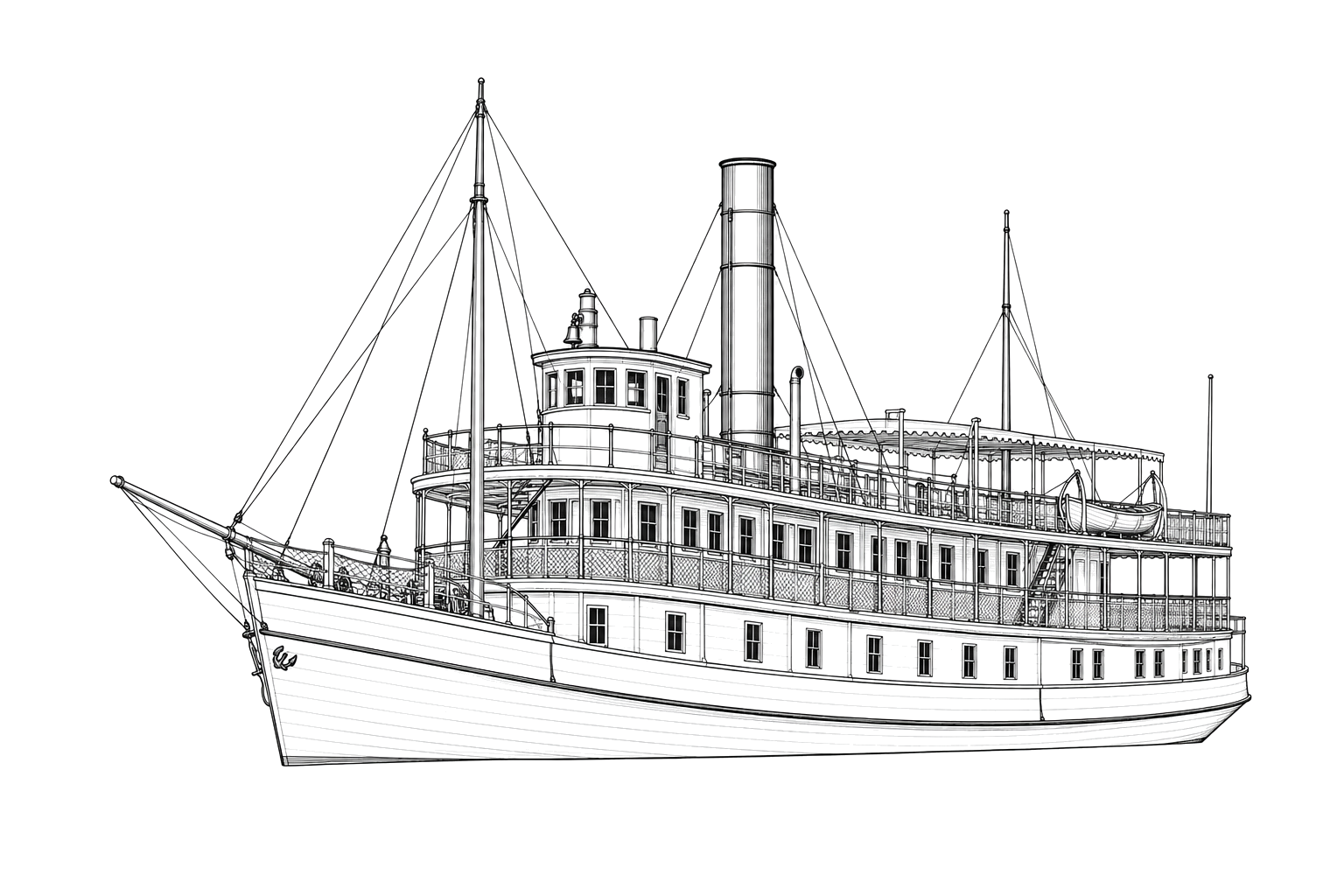 Engraved line drawing of the Onnalinda