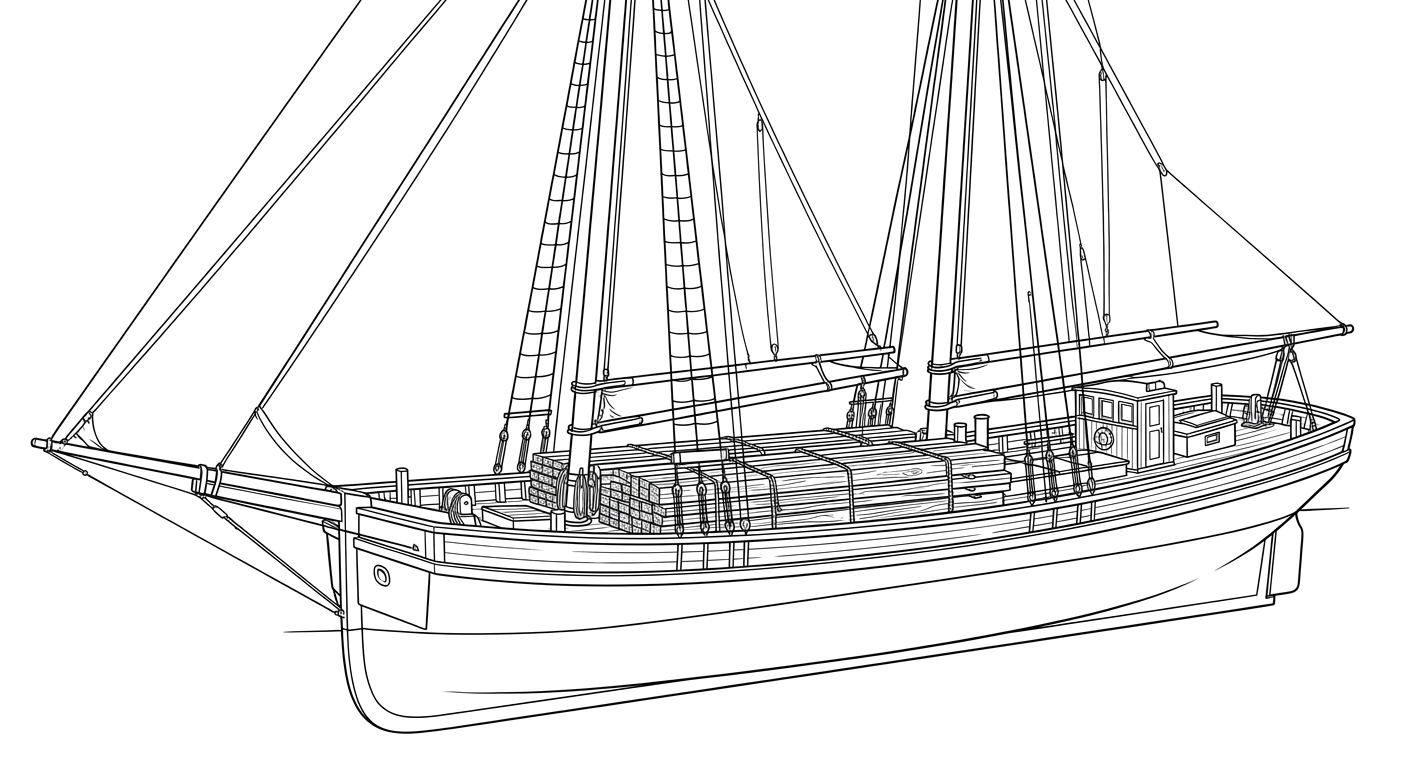 Engraved line drawing of the Rockaway