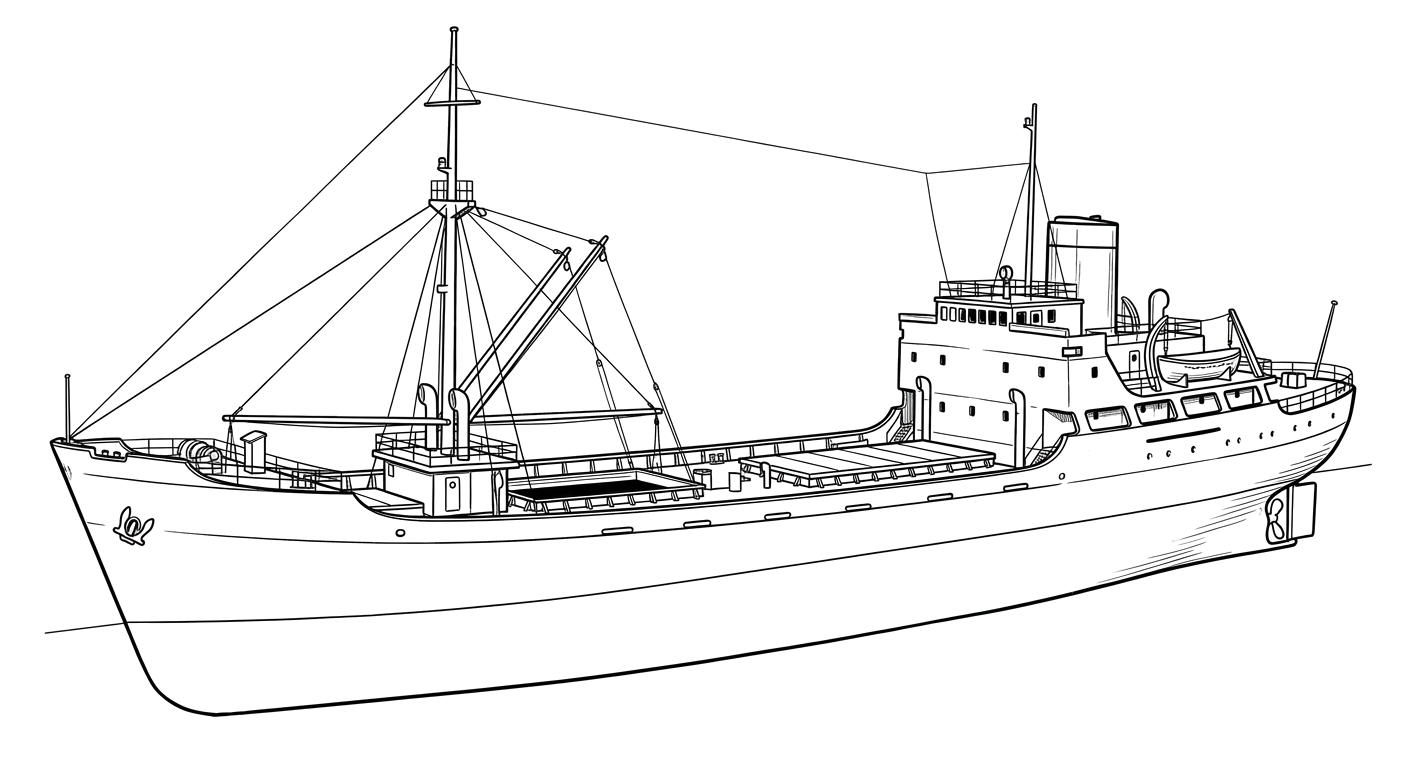 Engraved line drawing of the Hilma Hooker