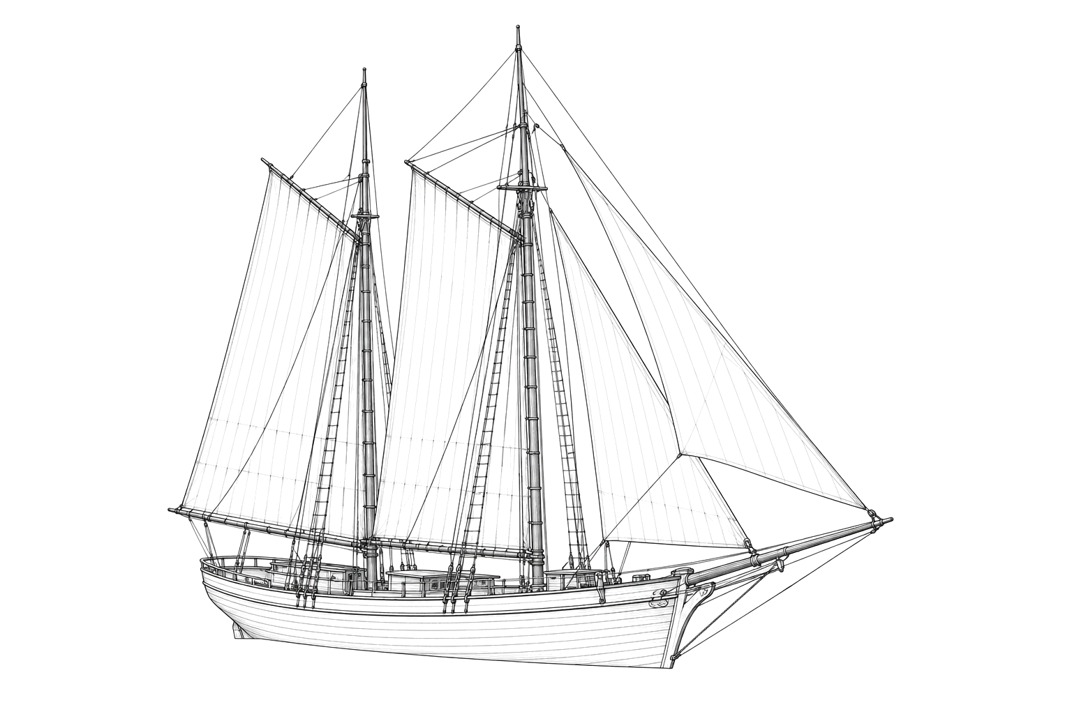 Engraved line drawing of the Persian