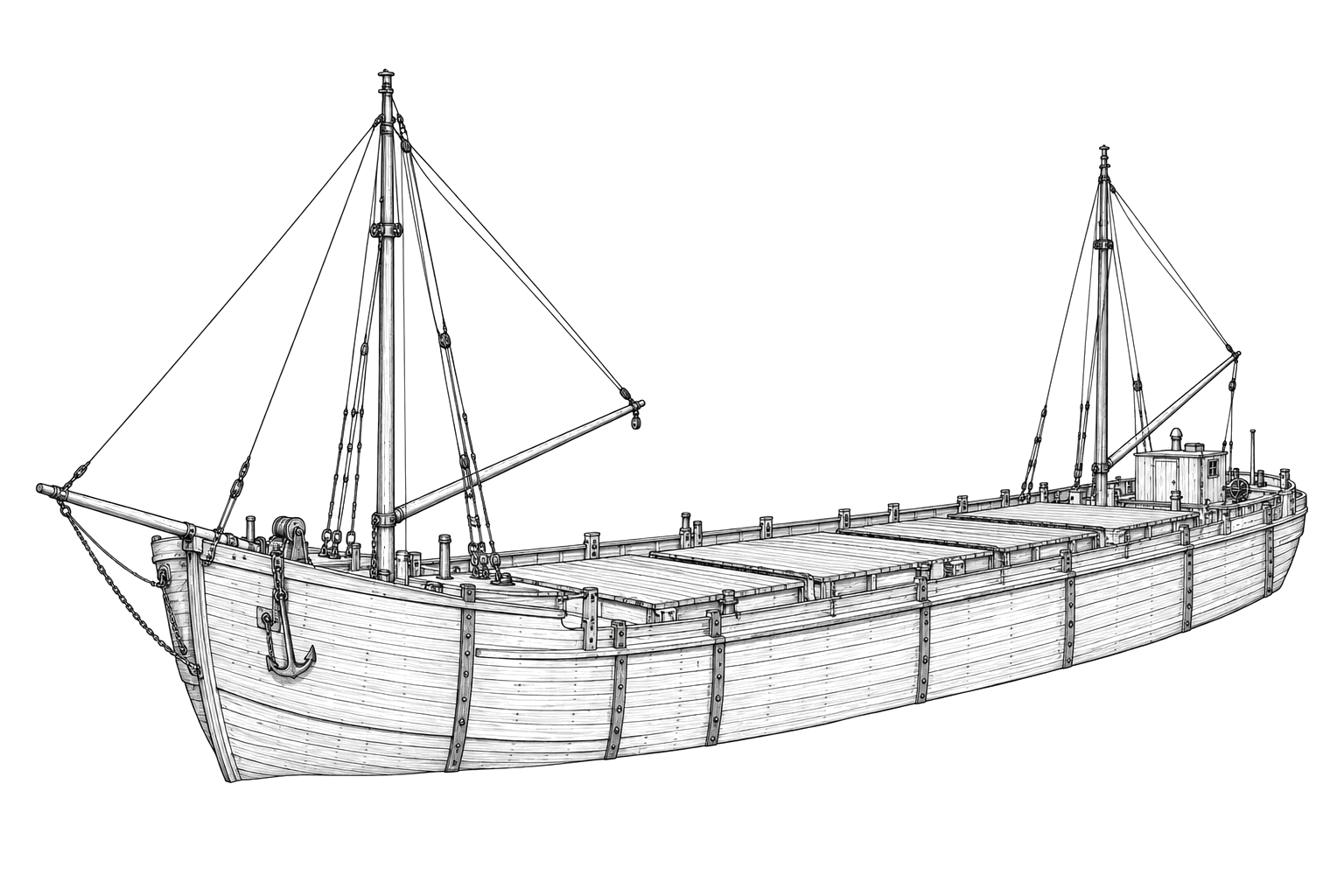 Engraved line drawing of the William P. Rend