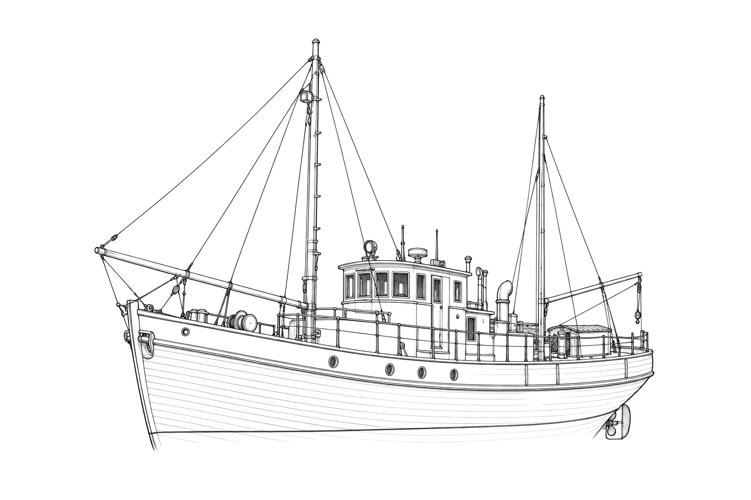 Engraved line drawing of the Umnak Native