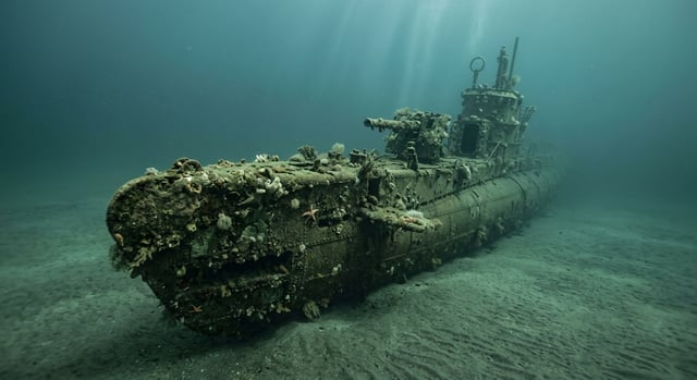 Artistic impression of the USS S-5