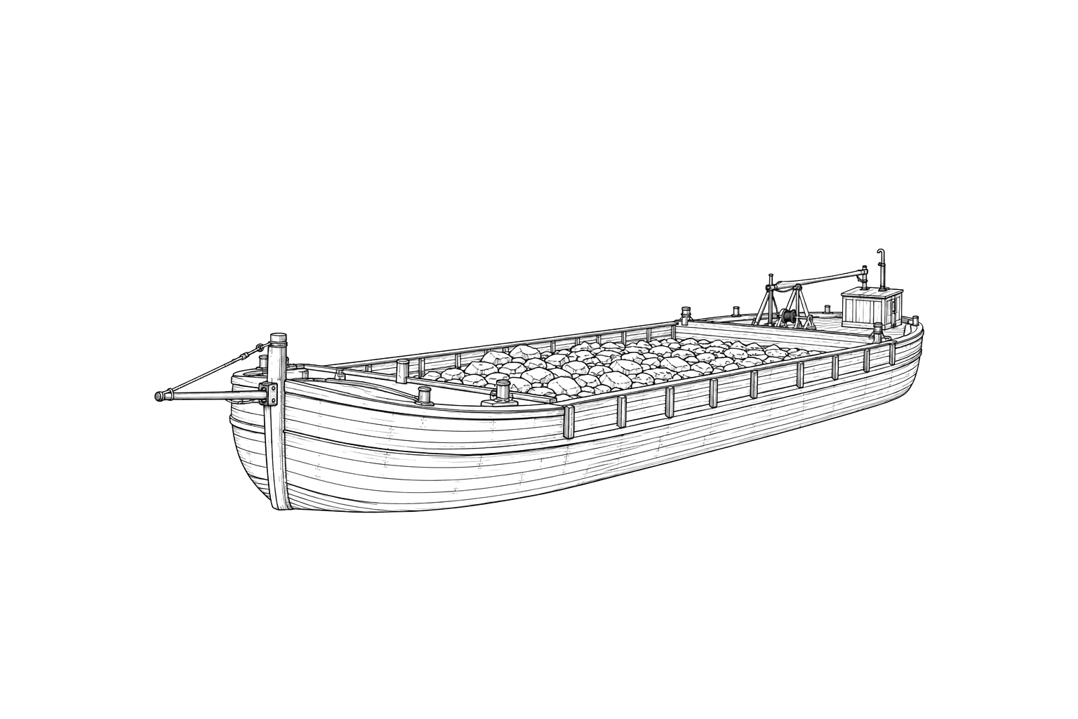 Engraved line drawing of the S.C. Baldwin