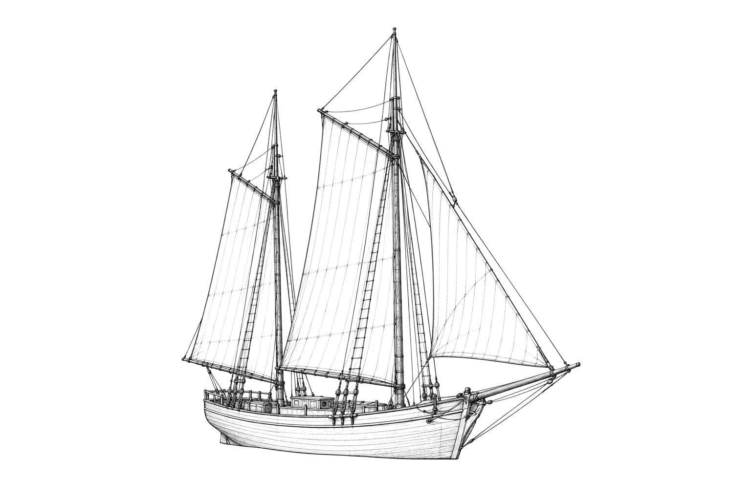 Engraved line drawing of the Colonel Long