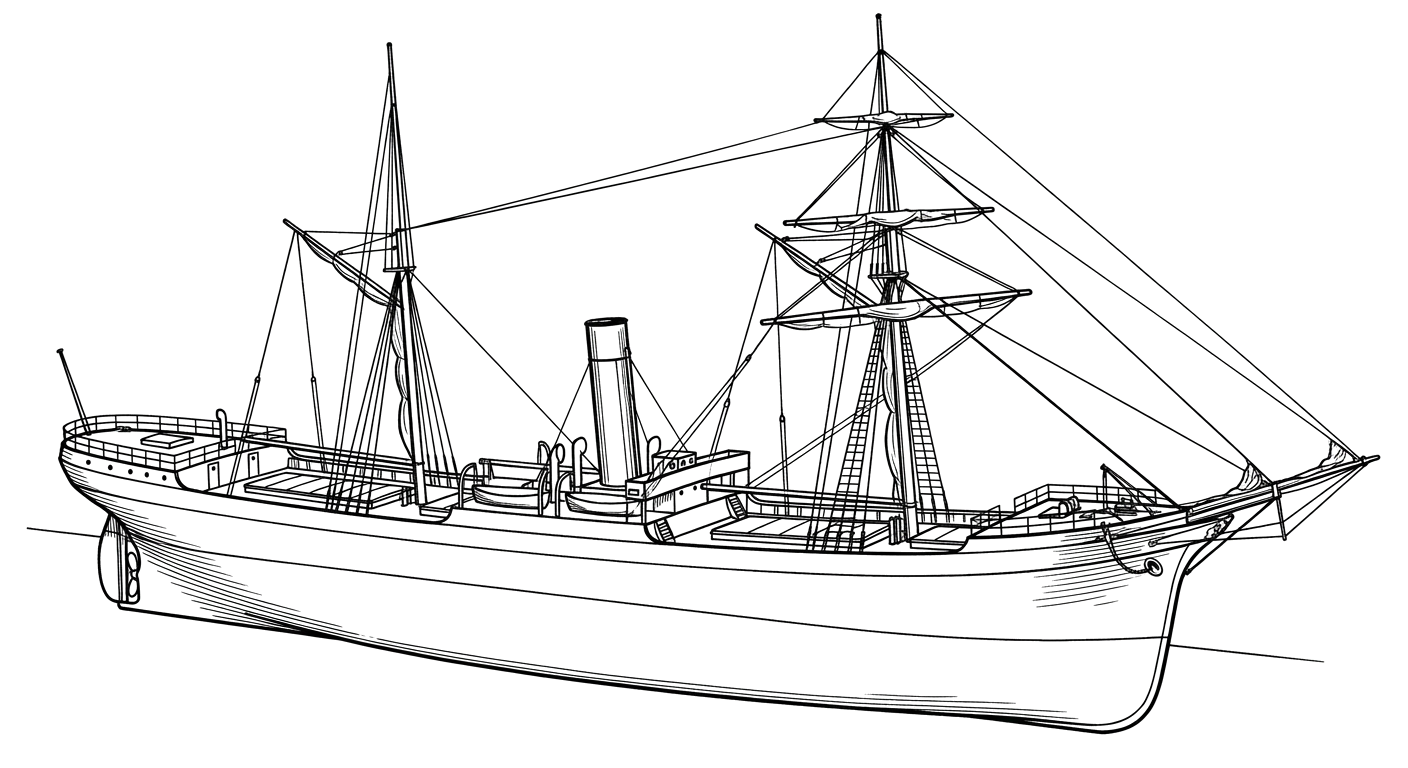 Engraved line drawing of the Lartington