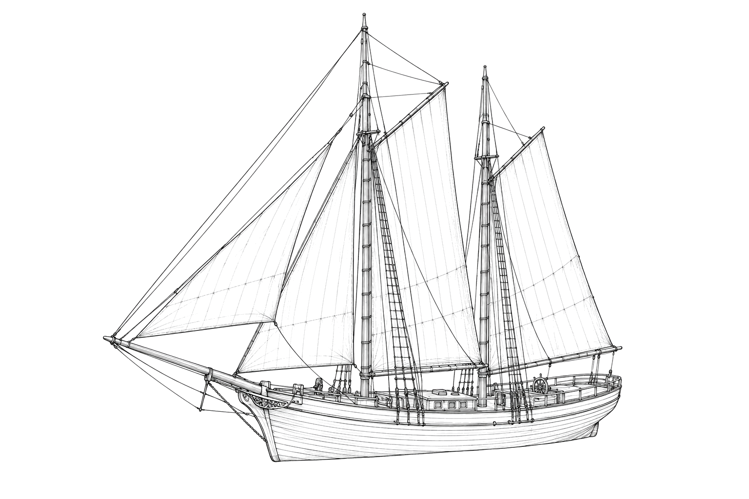 Engraved line drawing of the Otter