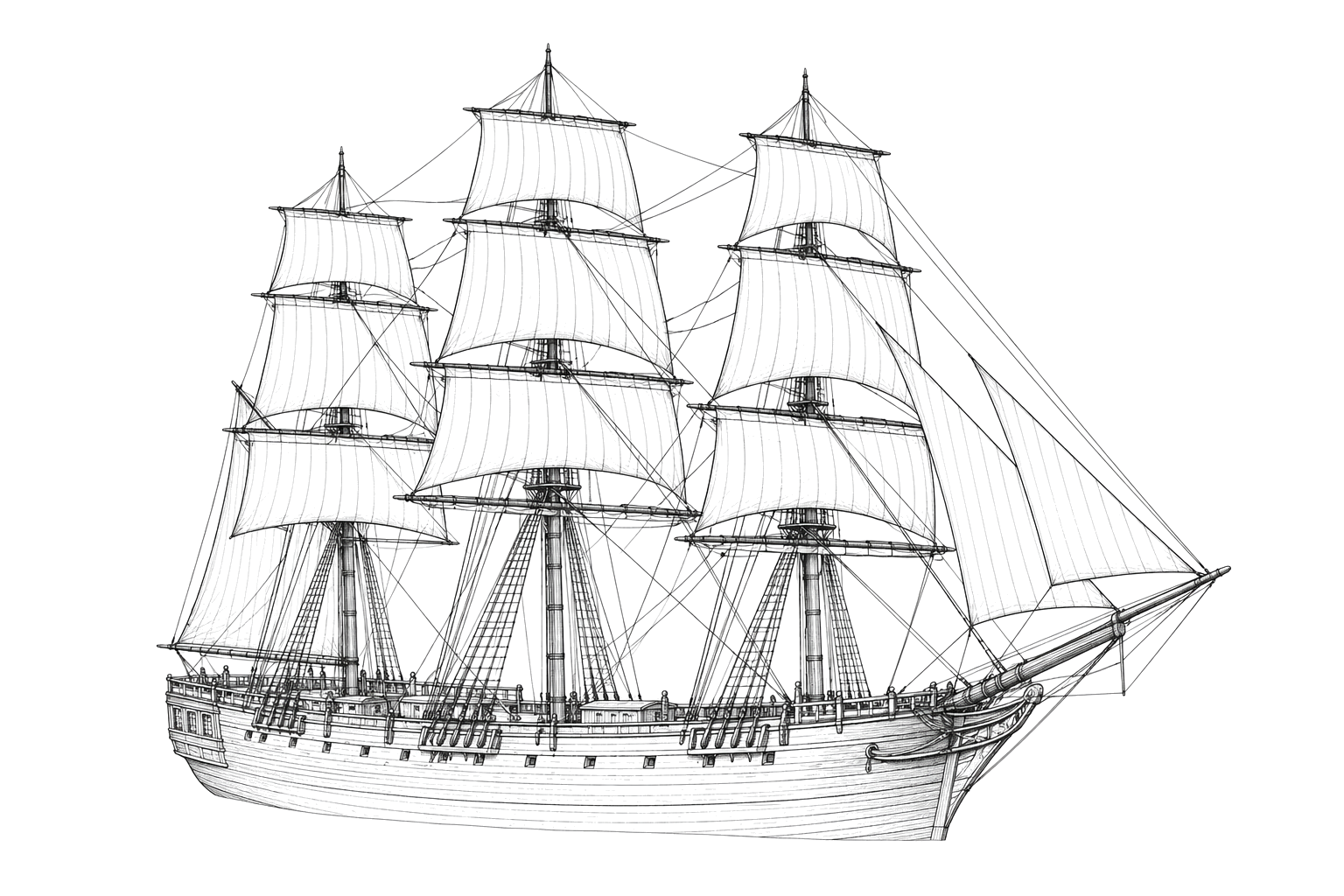 Engraved line drawing of the Princess Augusta