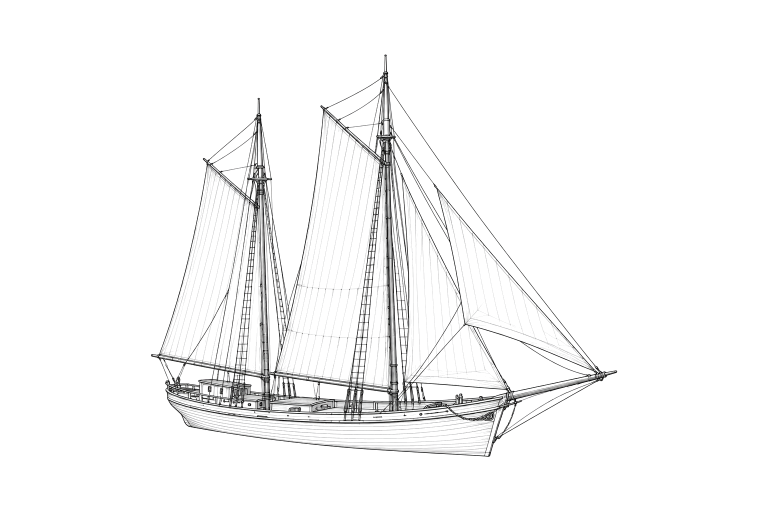 Engraved line drawing of the David Wagstaff