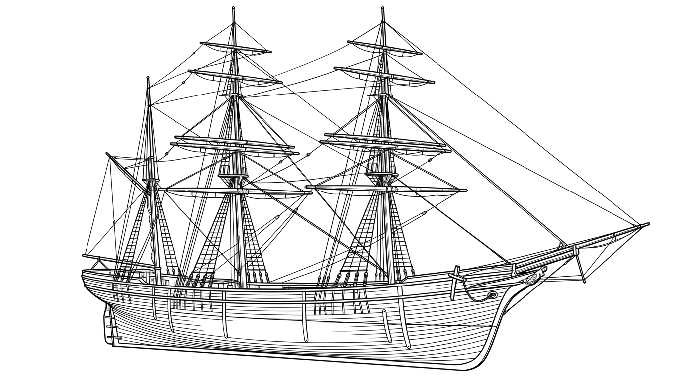 Engraved line drawing of the Adelaide Baker