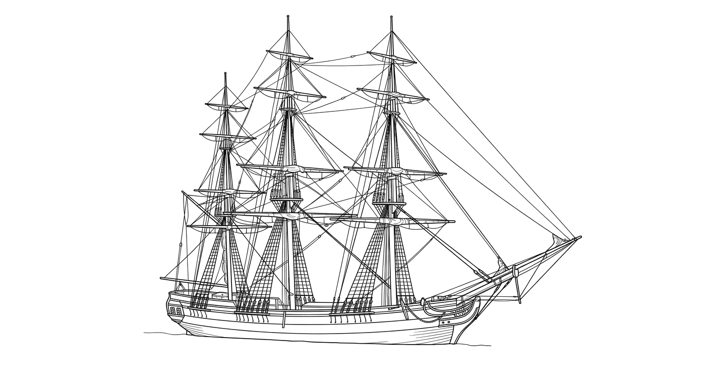Engraved line drawing of the Howard