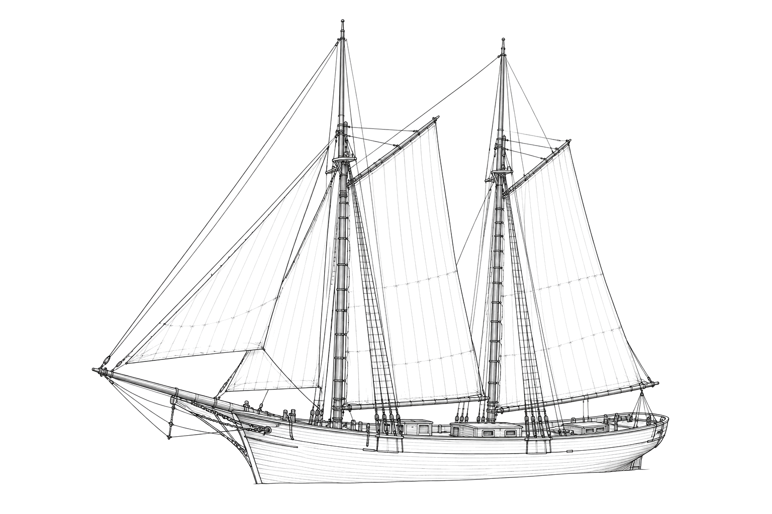Engraved line drawing of the H.L. Whitman